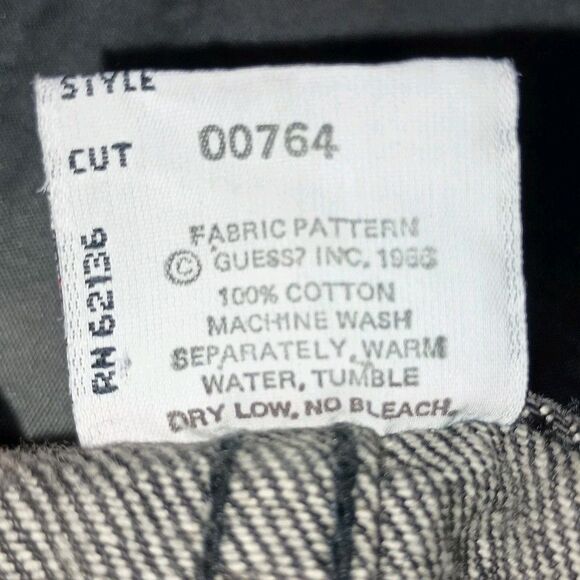 Vintage Guess Georges Marciano Denim Blazer Jacket USA Made 80s Double Breasted - Picture 6 of 16